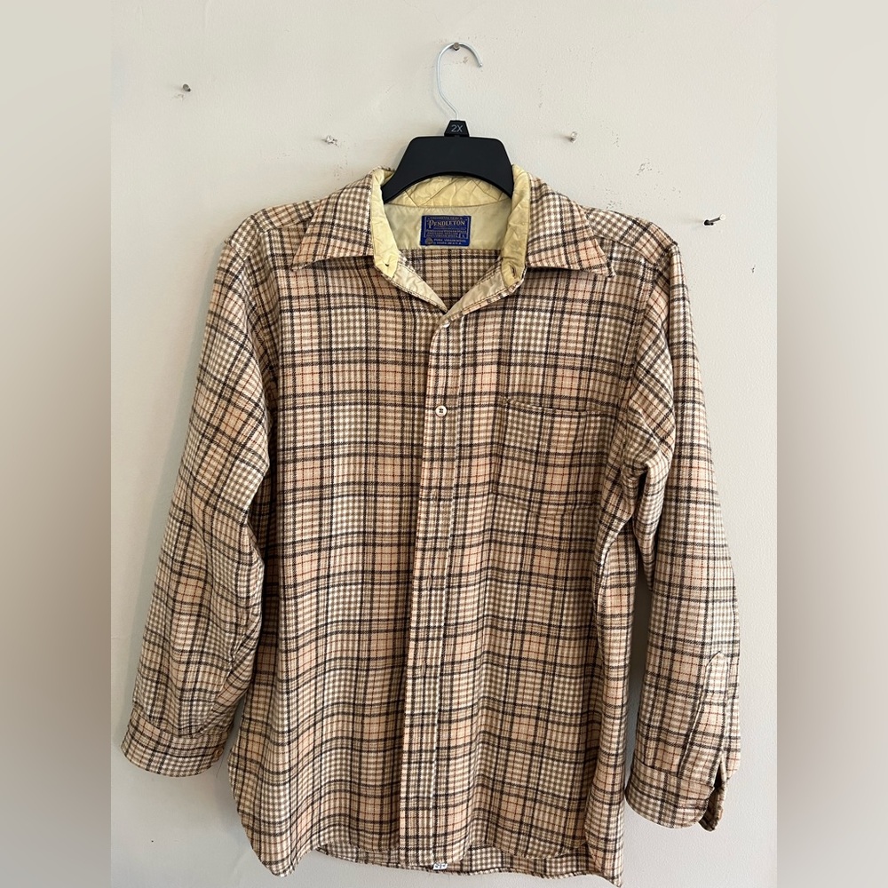 Men’s vintage Pendleton wool plaid shirt jacket